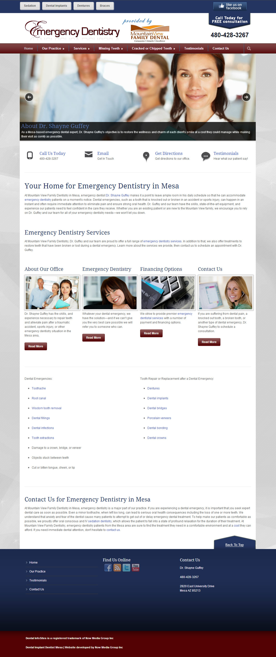 Emergency Dentistry InfoSite by Now Media Group